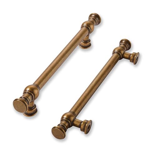 khtumeware Schrankgriffe aus antikem Messing, 128 mm, robust, für Küchenschränke, Kommoden, Badezimmer, 10 Stück von khtumeware