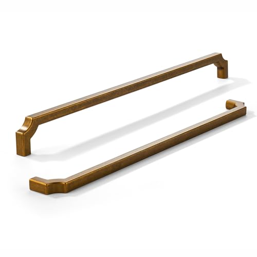 khtumeware Schrankgriffe aus antikem Messing, 305 mm, solide Zinklegierung, robuste Griffe für Küchen-/Badezimmerschränke, Schubladen und Schränke (30,5 cm Mitte zu Mitte), 5 Stück von khtumeware