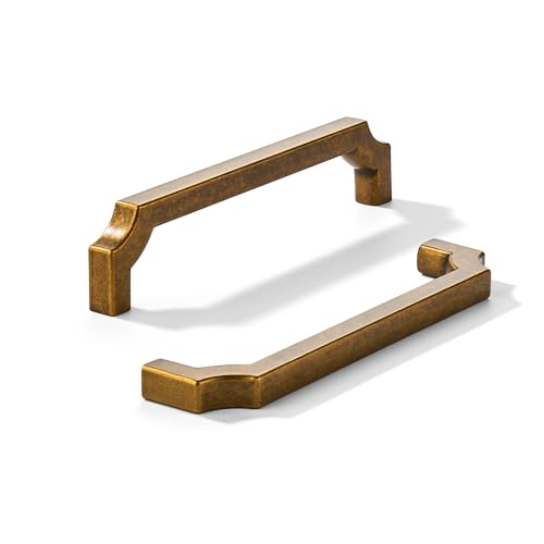 khtumeware Schrankgriffe aus antikem Messing, massive Zinklegierung, robuste Griffe für Küchen-/Badezimmerschränke, Schubladen und Schränke, 12,7 cm, 2 Stück khtumeware Schrankgriffe aus antikem Messing, massive Zinklegierung, robuste Griffe für Küchen-/Badezimmerschränke, Schubladen und Schränke, 12,7 cm, 2 Stück von khtumeware
