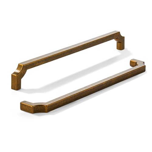 khtumeware Schrankgriffe aus antikem Messing, massive Zinklegierung, robuste Griffe für Küchen-/Badezimmerschränke, Schubladen und Schränke, 25,4 cm, 5 Stück khtumeware Schrankgriffe aus antikem Messing, massive Zinklegierung, robuste Griffe für Küchen-/Badezimmerschränke, Schubladen und Schränke, 25,4 cm, 5 Stück von khtumeware