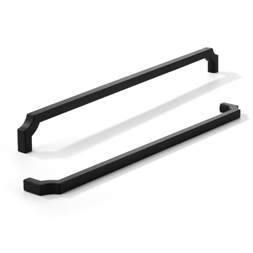khtumeware Schrankgriffe aus massiver Zinklegierung, robuste Griffe für Küchen-/Badezimmerschränke, Schubladen und Schränke, 305 mm, mattschwarz, 2 Stück khtumeware Schrankgriffe aus massiver Zinklegierung, robuste Griffe für Küchen-/Badezimmerschränke, Schubladen und Schränke, 305 mm, mattschwarz, 2 Stück von khtumeware