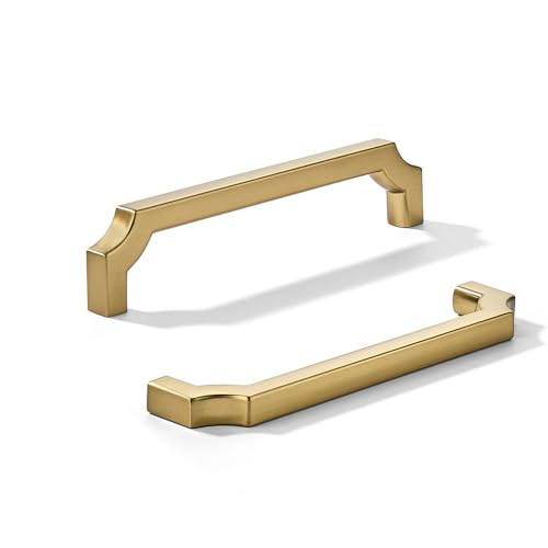 khtumeware Schrankgriffe aus satiniertem Messing, solide Zinklegierung, robuste Griffe für Küchen-/Badezimmerschränke, Schubladen und Schränke, 12,7 cm, 2 Stück khtumeware Schrankgriffe aus satiniertem Messing, solide Zinklegierung, robuste Griffe für Küchen-/Badezimmerschränke, Schubladen und Schränke, 12,7 cm, 2 Stück von khtumeware
