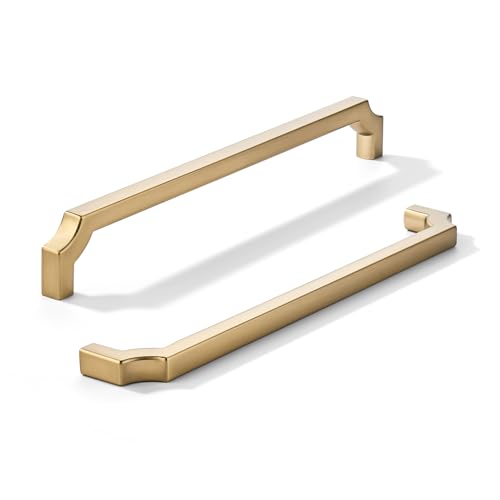 khtumeware Schrankgriffe aus satiniertem Messing, solide Zinklegierung, robuste Griffe für Küchen-/Badezimmerschränke, Schubladen und Schränke, 20,3 cm, 10 Stück khtumeware Schrankgriffe aus satiniertem Messing, solide Zinklegierung, robuste Griffe für Küchen-/Badezimmerschränke, Schubladen und Schränke, 20,3 cm, 10 Stück von khtumeware