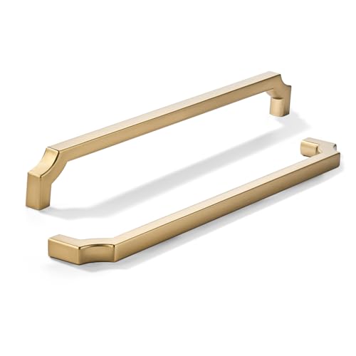 khtumeware Schrankgriffe aus satiniertem Messing, solide Zinklegierung, robuste Griffe für Küchen-/Badezimmerschränke, Schubladen und Schränke, 25,4 cm, 5 Stück khtumeware Schrankgriffe aus satiniertem Messing, solide Zinklegierung, robuste Griffe für Küchen-/Badezimmerschränke, Schubladen und Schränke, 25,4 cm, 5 Stück von khtumeware