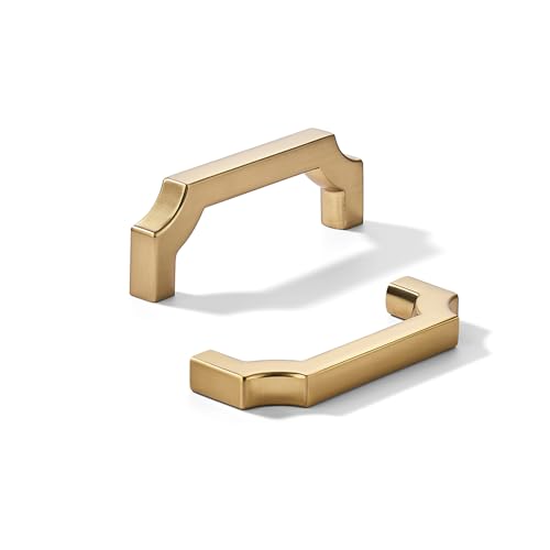 khtumeware Schrankgriffe aus satiniertem Messing, solide Zinklegierung, robuste Griffe für Küchen-/Badezimmerschränke, Schubladen und Schränke, 76 mm, 10 Stück khtumeware Schrankgriffe aus satiniertem Messing, solide Zinklegierung, robuste Griffe für Küchen-/Badezimmerschränke, Schubladen und Schränke, 76 mm, 10 Stück von khtumeware
