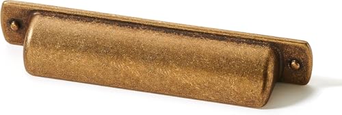 khtumeware Schubladengriffe aus antikem Messing, 89 mm, 10 Stück, für Küchenschränke, Mülleimer, Tassen, Schrankgriffe, Schubladengriffe. von khtumeware
