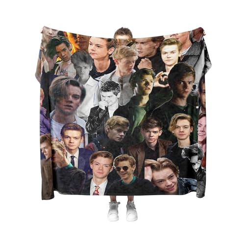 kiaear Thomas Brodie Sangster Fotocollage, Überwurfdecke für Damen, Herren, Mädchen, Jungen, Couch, Sofa, Bett, Dekoration von kiaear