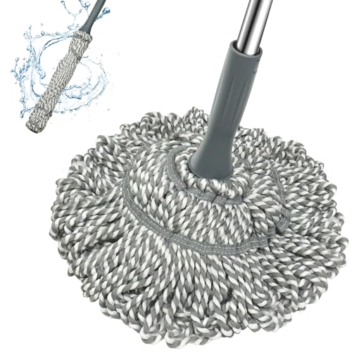 kickleen Selbstauswringender Wischmopp Bodenreinigung, einfach zu drückender Drehmopp mit 132,5 cm langem Griff und Wischkopf, robuste Nassmopps für die Reinigung von Hartholzfliesen,, WNP6006 kickleen Selbstauswringender Wischmopp Bodenreinigung, einfach zu drückender Drehmopp mit 132,5 cm langem Griff und Wischkopf, robuste Nassmopps für die Reinigung von Hartholzfliesen,, WNP6006 von kickleen