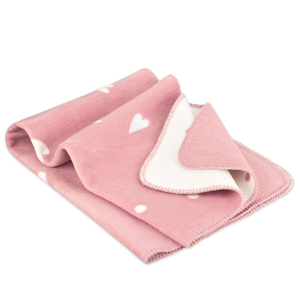 kids&me Wolldecke für Babys aus 100% Bio-Baumwolle - Babydecke für Mädchen in rosa von kids&me