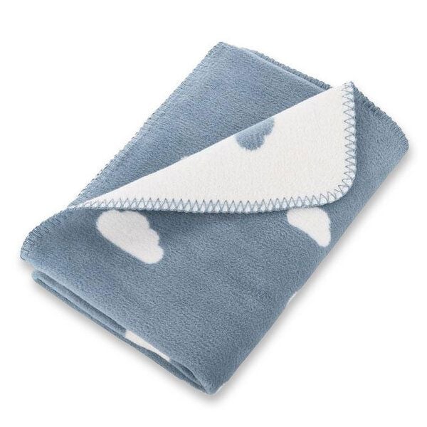 kids&me warme Babydecken aus 100% Bio-Baumwolle - weiche Schmusedecke mit Wolken von kids&me