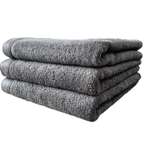 kidsearth® hochwertiges-Gästehandtuch-Set 100% Baumwolle 580g/m2 Oeko-TEX® Zertifiziert (Anthrazit, 6 Handtücher 50 x 30 cm) von kidsearth