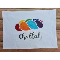 Regenbogen Challah Applikation Cover Hochzeit Oder Housewarminggeschenk Raw Edge Einzigartiges Judaica Pride Shabbat von kidskippot