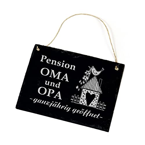 Schild Pension Oma Opa ganzjährig geöffnet - 22 x 16 cm von kidsnado