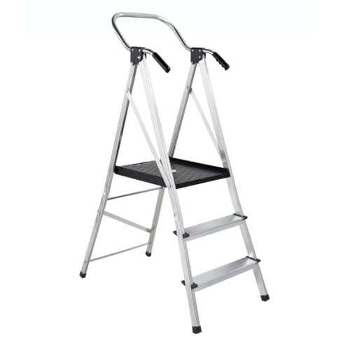 MEDOSAN Sicherheitsleiter | 3stufig | Haushaltshelfer | 5 Jahre Garantie | belastbar bis 150kg von MEDOSAN