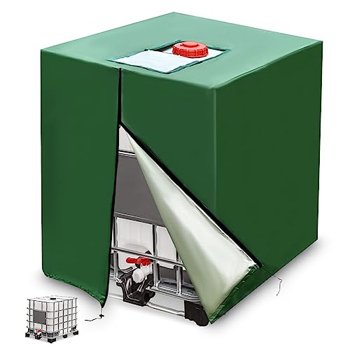 IBC Tank Abdeckung 1000L, IBC Wassertank Abdeckung, Wasserdichte UV-Folie Schutzplanen Aabdeckung mit Reißverschlussöffnung für IBC Regentonnenbehälter, Einfache Installation Ibc Container 1000L IBC Tank Abdeckung 1000L, IBC Wassertank Abdeckung, Wasserdichte UV-Folie Schutzplanen Aabdeckung mit Reißverschlussöffnung für IBC Regentonnenbehälter, Einfache Installation Ibc Container 1000L von kieyeeno