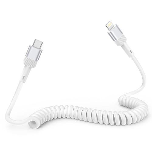Spiralkabel USB C Light-ning Kabel, iphone Ladekabel MFi Certified Carplay Kabel iPhone Ladekabel Kurz, Apple light-ning kabel für iPhone 14 13 12 11 Pro Max X XS XR 8 7 6 Plus SE Spiralkabel USB C Light-ning Kabel, iphone Ladekabel MFi Certified Carplay Kabel iPhone Ladekabel Kurz, Apple light-ning kabel für iPhone 14 13 12 11 Pro Max X XS XR 8 7 6 Plus SE von kigpozi