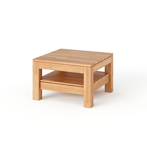 kiki design Couchtisch, Breite 70 cm aus Massivholz mit Mit 1 Schubkasten, Wohnzimmer, Couchtisch Kernbuche Tisch Massiv 70cm von kiki design