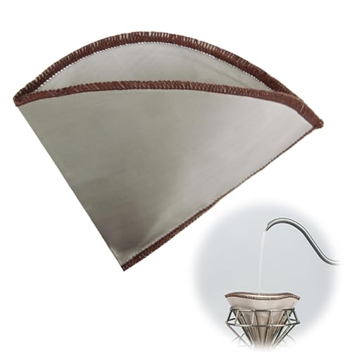 Kaffeefilter Wiederverwendbar Dauerfilter Kaffee Größe 2, Kaffeefilter Edelstahl 150x115mm Kompatibel mit Filterhalter Kaffeemaschine Universal Coffee Filter Aufsatz (1-2 Tassen) von kiki fancy