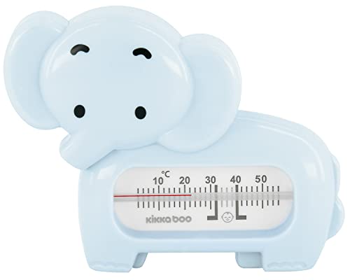 KikkaBoo Badethermometer für Babys, Elefant, interessantes Design, Messung von Wasser und Innentemperatur, 0-56 °C, Blau von Kikka Boo