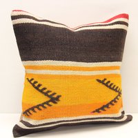 Gestreifter Kelim Kissenbezug 18x18 Türkisch Boho Home Decor Gestreifter Kelim Kissenbezug 18x18 Türkisch Boho Home Decor von kilimci24