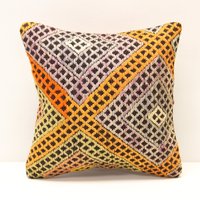 Handgefertigter Kelim-Kissenbezug 12x12 Boho Home Decor Handgefertigter Kelim-Kissenbezug 12x12 Boho Home Decor von kilimci24