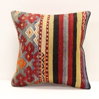 Handgefertigter Kelim-Kissenbezug 14x14 Boho Home Decor Handgefertigter Kelim-Kissenbezug 14x14 Boho Home Decor von kilimci24