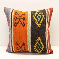 Handgefertigter Kelim Kissenbezug 20x20 Boho Wohnkultur von kilimci24