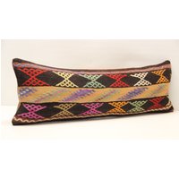 Handgefertigter Kelim-Kissenbezug Buntes Boho Wohndekor | 32 X 92 cm Handgefertigter Kelim-Kissenbezug Buntes Boho Wohndekor | 32 X 92 cm von kilimci24
