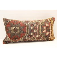 Handgefertigter Kelim Lendenkissen Art Deco Kissen | 30 X 60 cm von kilimci24