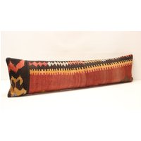 Handgefertigter Kilim Lendenkissenbezug Vintage Chevron Muster | 30 X 120 cm Handgefertigter Kilim Lendenkissenbezug Vintage Chevron Muster | 30 X 120 cm von kilimci24