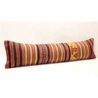 Handgefertigter Kilim Lendenkissenbezug Vintage Chevron Muster | 30 X 120 cm Handgefertigter Kilim Lendenkissenbezug Vintage Chevron Muster | 30 X 120 cm von kilimci24
