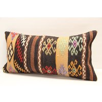 Handgefertigtes Kelim Lendenkissen Mit Art Deco Boho Akzent | 30, 5 X 60 cm Handgefertigtes Kelim Lendenkissen Mit Art Deco Boho Akzent | 30, 5 X 60 cm von kilimci24