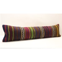 Handgefertigtes Kelim Lendenkissen Mit Chevron-Akzent 32 X 48 cm von kilimci24