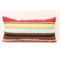 Kilim Lendenkissenbezug Art Déco Wollkissen | 30 X 60 cm Kilim Lendenkissenbezug Art Déco Wollkissen | 30 X 60 cm von kilimci24
