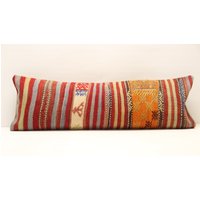 Langer Lumbaler Kelim-Kissenbezug Türkisch Handgemachtes Boho Wohndekor | 32 X 92 cm Langer Lumbaler Kelim-Kissenbezug Türkisch Handgemachtes Boho Wohndekor | 32 X 92 cm von kilimci24