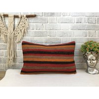 12x20 Lendenkissen, Baumwollkissen, Vintage Kelimkissen, Bodenkissen, Couchkissen, Bettkissen, Ethnokissen, Sofakissen, 1780 12x20 Lendenkissen, Baumwollkissen, Vintage Kelimkissen, Bodenkissen, Couchkissen, Bettkissen, Ethnokissen, Sofakissen, 1780 von kilimpillowkingdom