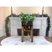 Bunter Übertopf, Blumenampel, Blumentopf, Kelim Ph 2142 von kilimpillowkingdom