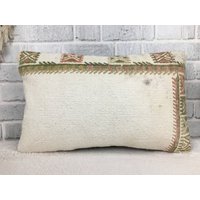 Deko Kelim Kissen, Boho Dekokissen, Terrasse 12x20 Bodenkissen, Gewebtes Kissen, Bettkissen, 1726 von kilimpillowkingdom