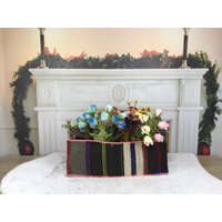 Dekorativer Übertopf, Blumentopfbezug, Blumentopfhalter, Hängender Wandkorb, Boho Korb, Wolle Blumenbügel, Pflanzenliebhaber Geschenke, Ph 2488 von kilimpillowkingdom