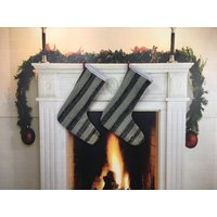 Feuerplatzsocke, Weihnachtsgeschenksocke, Wandbehang Deko, Handgemachte Dekosocke, Weihnachtssocke, Weihnachtssocken, Weihnachtssocken von kilimpillowkingdom