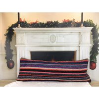 Handgemachtes Kissen, Kelim Kissenbezug, Boho Außenkissen, 12 X 36 Bodenkissen, Couchkissen, Sofakissen, 2213 von kilimpillowkingdom