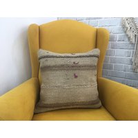 Handgemachtes Kissen, Kelim Kissenbezug, Boho Außenkissen, 18 X Bodenkissen, Couchkissen, Sofakissen, 3603 von kilimpillowkingdom