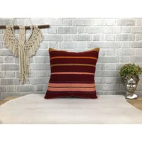 Handgemachtes Kissen, Kissenbezug, Wolle Kelim Boho Bodenkissen, 18 X Outdoor Wohnzimmer Dekokissen, 3425 von kilimpillowkingdom