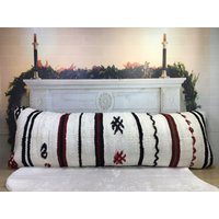 Kelim Kissenbezug, 16x48'' Kissen, Lumbar Boho Truthahn Dekokissen, 1663 von kilimpillowkingdom