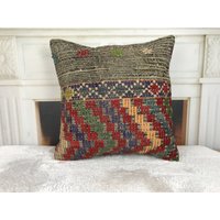 Sofa Kilim Kissen, Kissenbezug, Boho Outdoor 18 X Kelim Bodenkissen, Couchkissen, Handgemachtes 4505 von kilimpillowkingdom