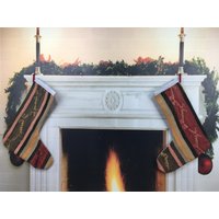 Weihnachtssocken, Kelimstrümpfe, Feuerplatz Deko von kilimpillowkingdom