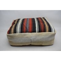 Camping Kissen, Gartenhocker Sitzpouf, Kilim Sitzsack, Ottomane Kissenhülle, Hundebett, Code 376 von kilimpillowmodaline