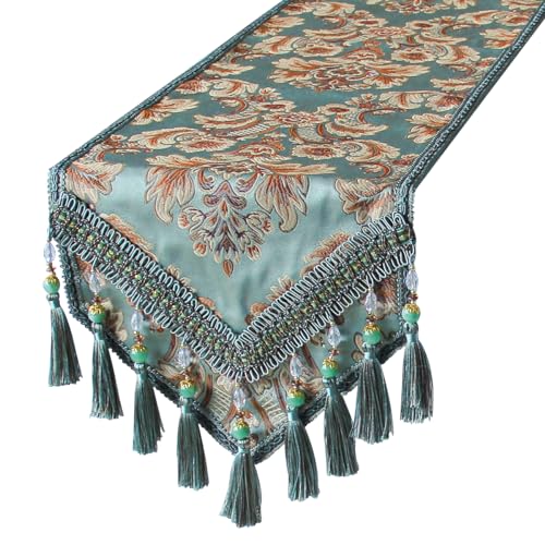 kilofly Eleganter Jacquard-Tischläufer, florales Muster, 152,4 x 30,5 cm von kilofly