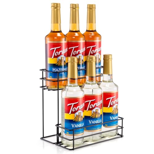 kimilus Kaffeesirup-Organizer für 6 Flaschen, Kaffeesirup, Regal für Kaffee, Bar, Küche, kleines Weinregal für Bar, Familienaufbewahrung für Sirup, Weindressing kimilus Kaffeesirup-Organizer für 6 Flaschen, Kaffeesirup, Regal für Kaffee, Bar, Küche, kleines Weinregal für Bar, Familienaufbewahrung für Sirup, Weindressing von kimilus