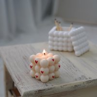 Bubble Kerze Mit Herzchen Handgemacht Aus 100% Natürlichem Rapswachs Bubble Kerze Mit Herzchen Handgemacht Aus 100% Natürlichem Rapswachs von kimsinutishop